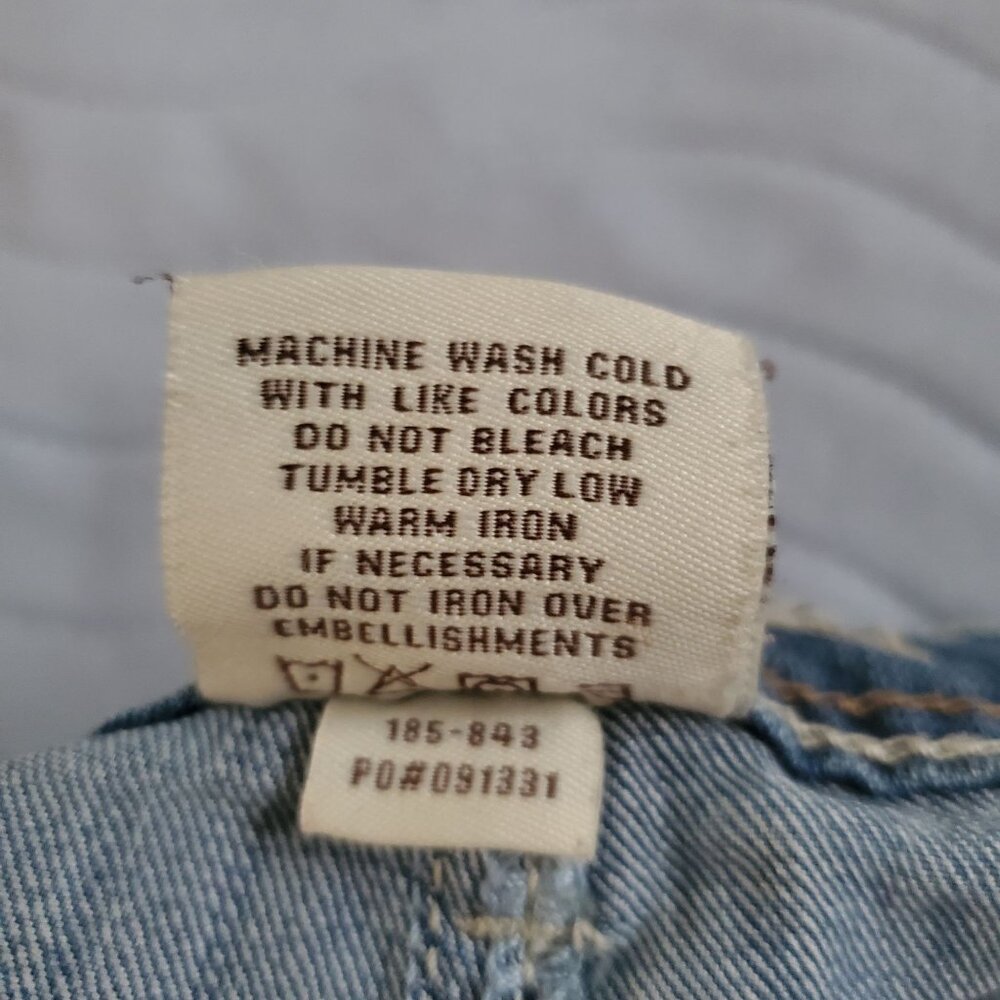 Joujou Women's Faux Suede Side Fringe Raw Hem Cowgirl Jean Denim Shorts Size 13 - Picture 7 of 11